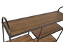 DKD Home Decor Consola Vintage Marrón y Negro con 4 Estanterías de Madera y Hierro, 120 x 30 x 94 cm