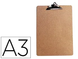 Q-connect Portanotas Material Extraduro DIN A3 con Pinza Metálica