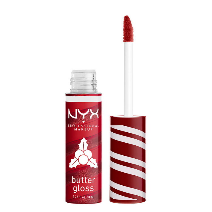 NYX Professional Makeup Butter Gloss Swirl #04 Holly Berry Swirl - Brillo Labial de Color Metálico Dual, 8 ml NYX Professional Makeup Butter Gloss Swirl #04 Holly Berry Swirl - Brillo Labial de Color Metálico Dual, 8 ml