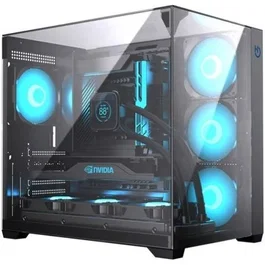 Hiditec SKY Caja Gaming Semitorre Cristal Templado Frontal y Lateral ATX