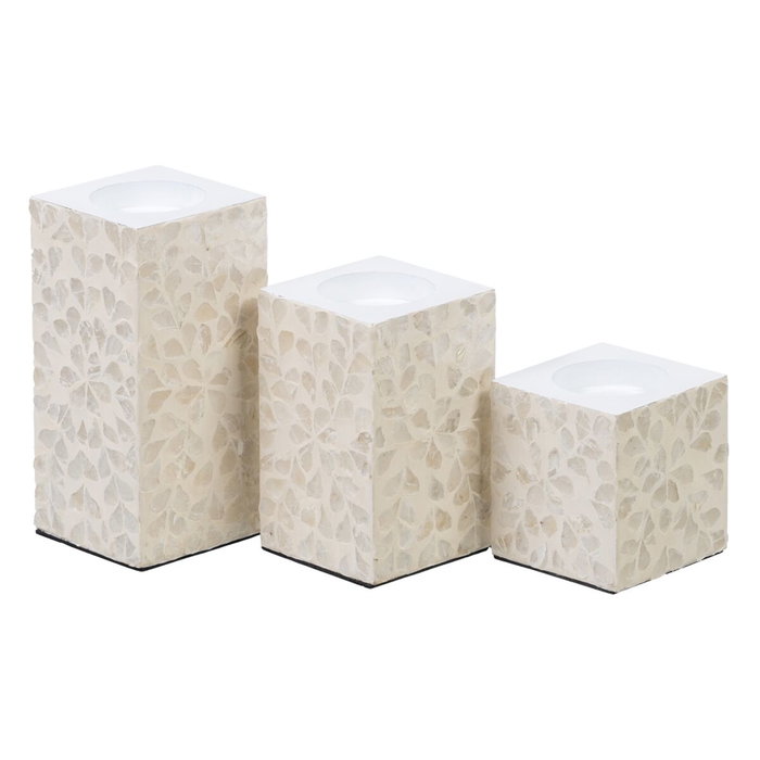 Ixia Portavelas Beige Nácar-MDF Decoración 10,50 x 10,50 x 10,50 Ixia Portavelas Beige Nácar-MDF Decoración 10,50 x 10,50 x 10,50