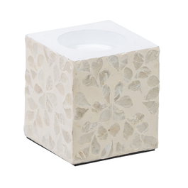 Portavelas Beige Nácar-Mdf Decoración 10,50 X 10,50 X 10,50 (Set de 2)