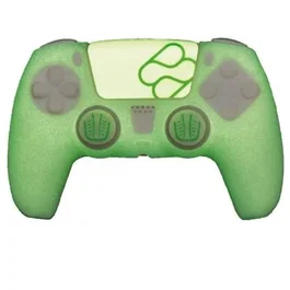 FR-TEC Funda de Silicona para Mando PS5 - Blade Custom Kit, Glow in the Dark, Verde