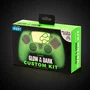 FR-TEC FT0036 Kit Custom Glow in the Dark PS5 - Funda de Silicona, Grips y Sticker Touchpad, Verde