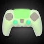 FR-TEC FT0036 Kit Custom Glow in the Dark PS5 - Funda de Silicona, Grips y Sticker Touchpad, Verde