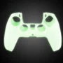 FR-TEC FT0036 Kit Custom Glow in the Dark PS5 - Funda de Silicona, Grips y Sticker Touchpad, Verde