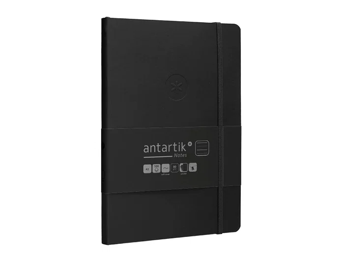 Antartik Notes Cuaderno A5 Tapa Blanda Hojas Rayas Negro 80 Hojas 80gr FSC