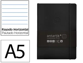 Antartik Notes Cuaderno A5 Tapa Blanda Hojas Rayas Negro 80 Hojas 80gr FSC