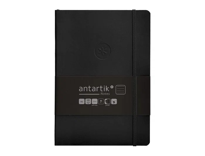 Antartik Notes Cuaderno A5 Tapa Blanda Hojas Rayas Negro 80 Hojas 80gr FSC