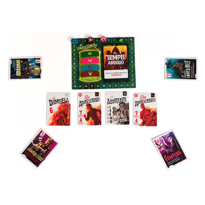 Tranjis games sl Juego de Mesa Criaturas de Serie B, Juego de Cartas de Deducción y Engaño Ambientado en Cine de Terror Clásico