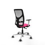 PIQUERAS Y CRESPO Silla de oficina Motilla con mecanismo Sincro Rosa y Blanco