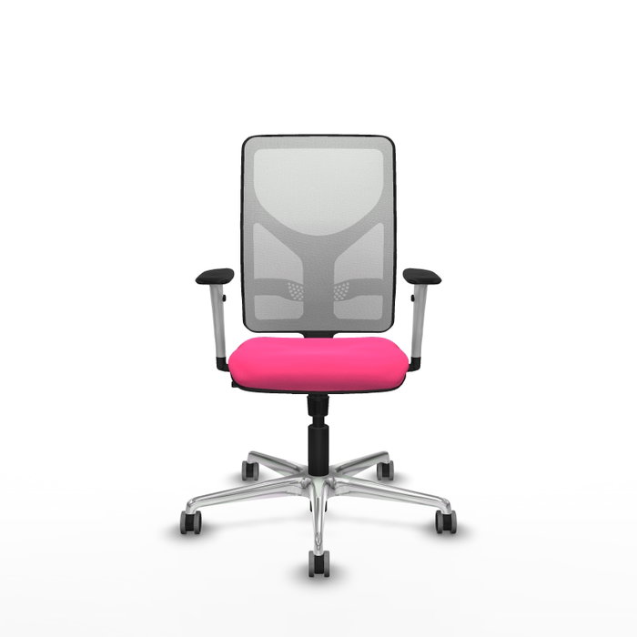 PIQUERAS Y CRESPO Silla de oficina Motilla con mecanismo Sincro Rosa y Blanco
