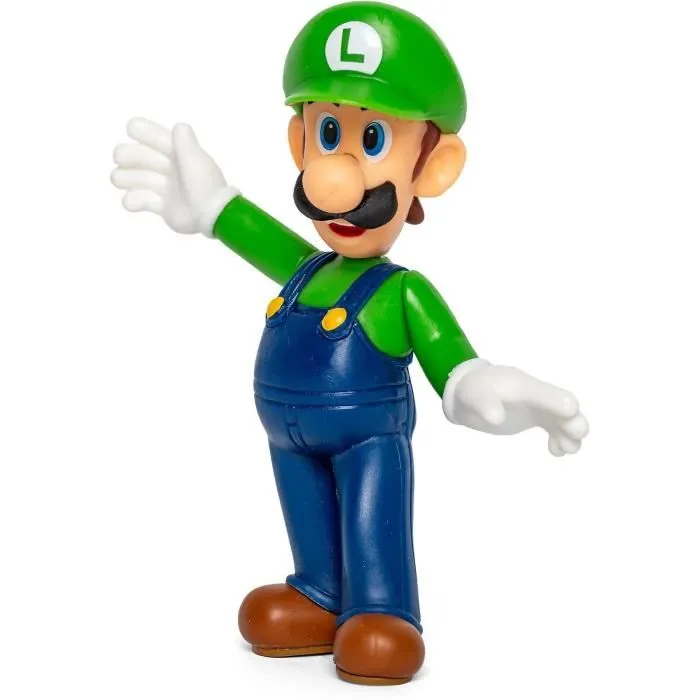 JAKKS PACIFIC Pack de 5 Figuras Articuladas Super Mario (Mario, Luigi, Peach, Yoshi, Toad) de 6 cm