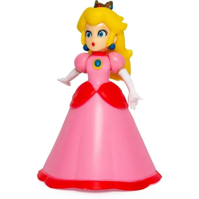 JAKKS PACIFIC Pack de 5 Figuras Articuladas Super Mario (Mario, Luigi, Peach, Yoshi, Toad) de 6 cm