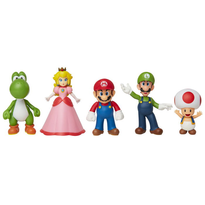 JAKKS PACIFIC Blister 5 Figuras Super Mario Nintendo 6cm