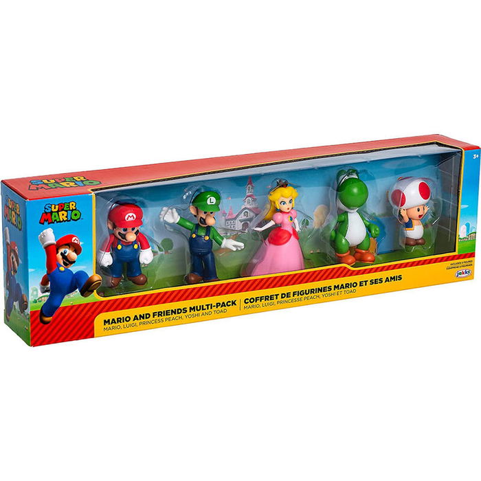 JAKKS PACIFIC Blister 5 Figuras Super Mario Nintendo 6cm