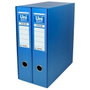 UNISYSTEM Módulo de 2 Archivadores de Anillas con Palanca 65mm A4 Azul