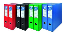 Unisystem Módulo 2 Archivadores Palanca 65 mm A4 Forrados PP Azul