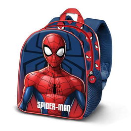 Karactermania Mochila 3D Spiderman Solid 26x11x31 cm, Azul, 3 Años, Poliéster
