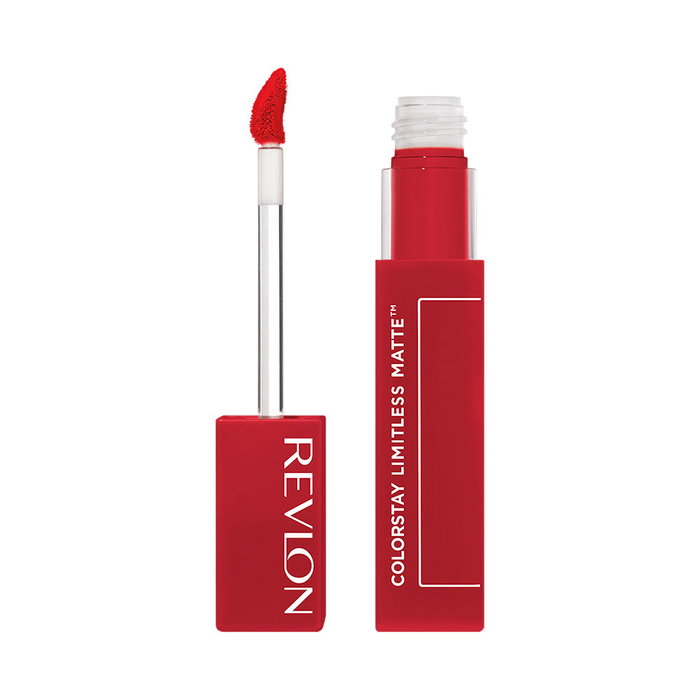 REVLON ColorStay Limitless Liquid Lipstick Matte, Labial Líquido Mate de 24h, Estuche 2 pz con #Top Talent y Perfilador #Red