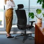 PIQUERAS Y CRESPO Silla de oficina Haches Gris con mecanismo Sincro/Traslack