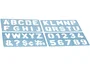 Liderpapel Plantilla de rotulación 1800 letras y números 100 mm