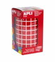 Apli Gomets Cuadrados 10mm Rojo - Rollo de 6.372 Unidades