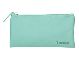 Liderpapel Estuche portatodo plano ancho verde manzana