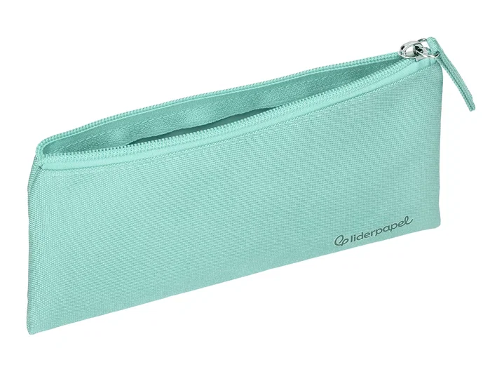 Liderpapel Estuche portatodo plano ancho verde manzana
