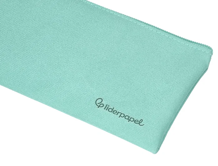 Liderpapel Estuche portatodo plano ancho verde manzana