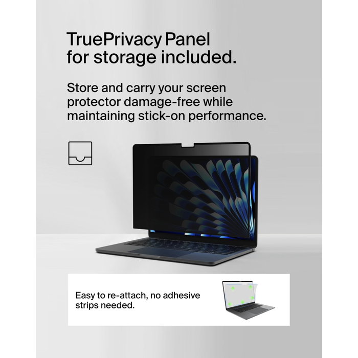 Belkin ScreenForce TruePrivacy OVA153ZZ Filtro de Privacidad Antideslumbrante para MacBook Air 15 M2/M3 de 15.3 pulgadas Belkin ScreenForce TruePrivacy OVA153ZZ Filtro de Privacidad Antideslumbrante para MacBook Air 15 M2/M3 de 15.3 pulgadas