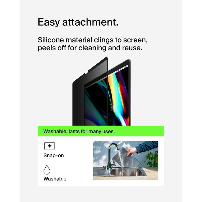 Belkin ScreenForce TruePrivacy OVA153ZZ Filtro de Privacidad Antideslumbrante para MacBook Air 15 M2/M3 de 15.3 pulgadas Belkin ScreenForce TruePrivacy OVA153ZZ Filtro de Privacidad Antideslumbrante para MacBook Air 15 M2/M3 de 15.3 pulgadas