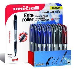 Roller T.Liq. Uni-Ball Air 0,7 (Uba-188-L) Expositor De 36 18X 190512000 Azul 12X 190504000 Negro 6X 190520000 Rojo