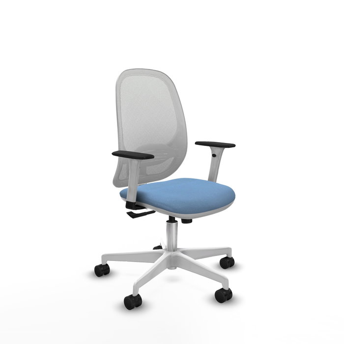 PIQUERAS Y CRESPO Silla de oficina Cilanco con mecanismo Sincro, Azul cielo y Blanco PIQUERAS Y CRESPO Silla de oficina Cilanco con mecanismo Sincro, Azul cielo y Blanco