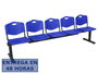 Piqueras Y Crespo Bancada Iso Plastic 5 plazas Azul