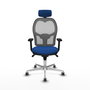 PIQUERAS Y CRESPO Silla de oficina Jorquera con mecanismo Sincro, Azul y Gris
