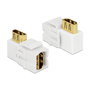 DeLOCK Adaptador Keystone HDMI a HDMI de 90 grados, Blanco