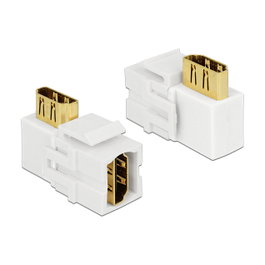 DeLOCK Módulo Keystone HDMI a HDMI con ángulo de 90°, Blanco