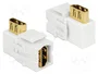 DeLOCK Adaptador Keystone HDMI a HDMI de 90 grados, Blanco