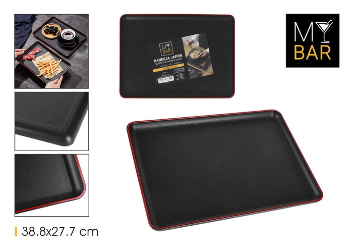 My Bar Bandeja Rectangular Plástico Japonés 38.8 x 27.7 cm (12 Unidades)