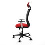 PIQUERAS Y CRESPO Silla de oficina Zulema con mecanismo Sincro, Rojo y Negro