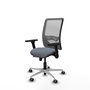 PIQUERAS Y CRESPO Silla de oficina Zulema Gris con Brazos 3D y Mecanismo Sincro/Traslack