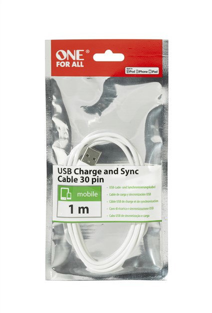 One For All CC4050 Cable Universal para Apple 30 Pines