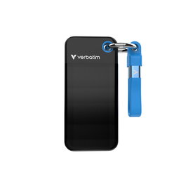 Verbatim Pocket SSD 1TB, USB Tipo-C 3.2 Gen 2, hasta 1000 MB/s, Color Negro y Azul