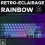 The G-Lab Teclado Gaming KEYZ-HYDRO-GRB/FR 60% Membrana 2 Colores Gris + Teclas Negras