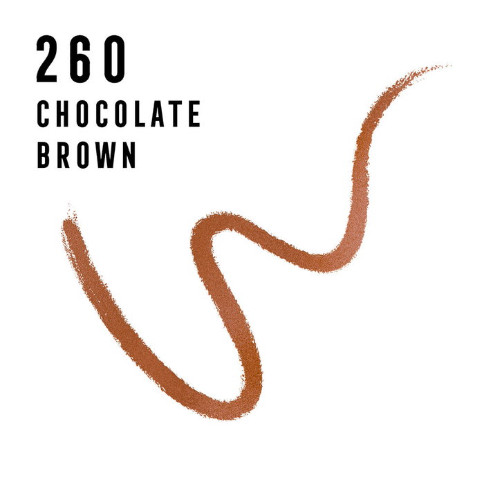 Max Factor MASTERPIECE WOW LINER delineador en gel waterproof de larga duración, 1.2 g, #260 Chocolate Brown, efecto mate