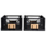 Day Juego De 2 Cajas Plegables 33x24,5x15 cm Negra Plástico Reciclado Apilables Con Etiqueta