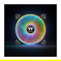 Thermaltake Riing Quad 12 RGB Ventilador, 120mm, Iluminación LED Multi, Negro, Pack de 3