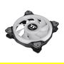 Thermaltake Riing Quad 12 RGB Ventilador, 120mm, Iluminación LED Multi, Negro, Pack de 3