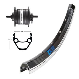 Exal ZX 19 Llanta 26 x 1.9 Aluminio Negro Lados Pulidos 36 Agujeros ETRTO 559-19